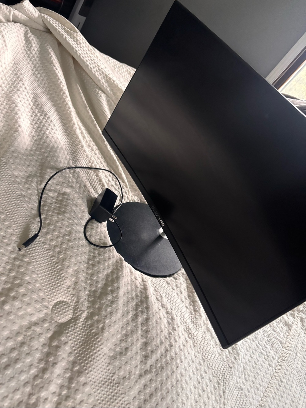 Black Computer Monitor with Stand - Slim Bezel Design